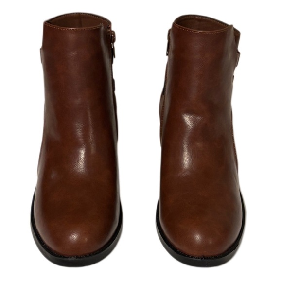 Easy Street Brown Ankle Boots with Zipper - Picture 7 of 9